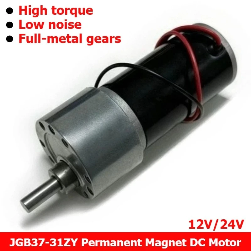 Permanent Magnet DC Motor 37GB-31ZY, with 12V/24V High Torque and Capable of Forward and reverse Rotation