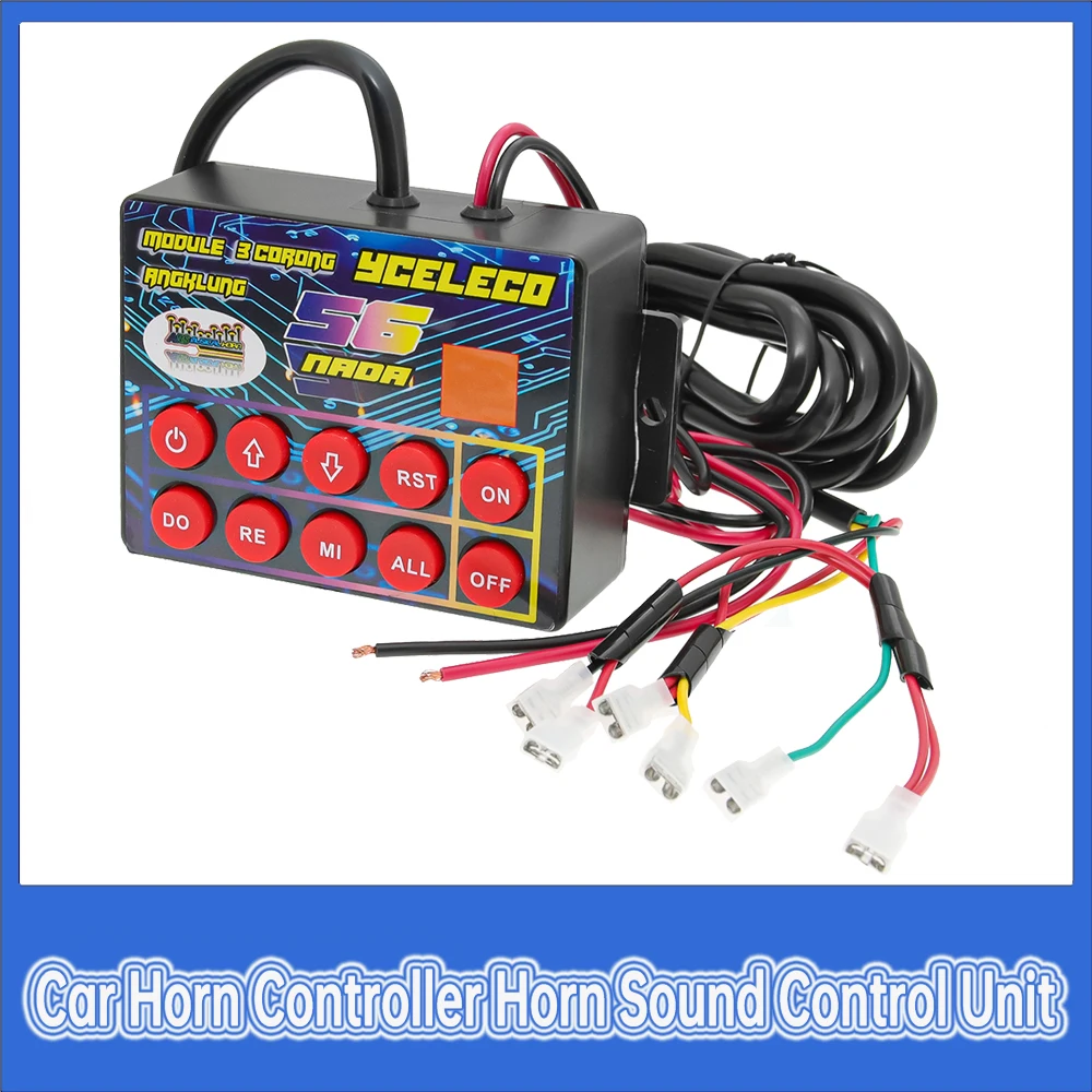 

12V-24V Musical Electronic Horn Controller Regulator Monitor Car Horn Controller Horn Sound Control Unit Easy Installation