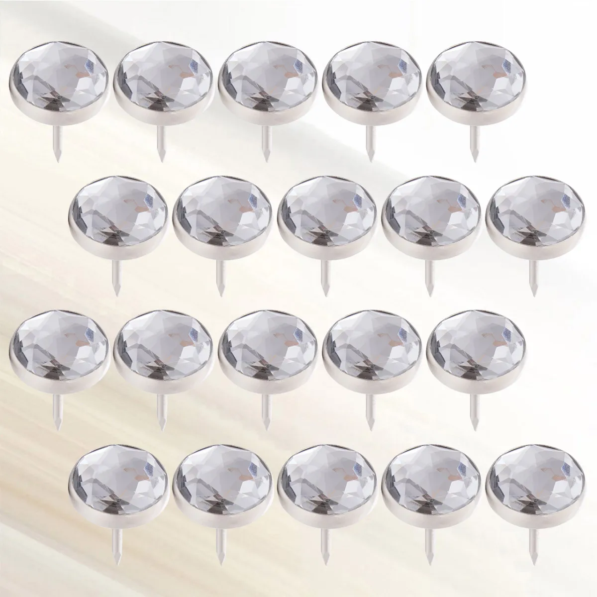 30 Pcs Decor Sofa Button Decorative Furniture Tacks Crystal Upholstery Nails White - view 3