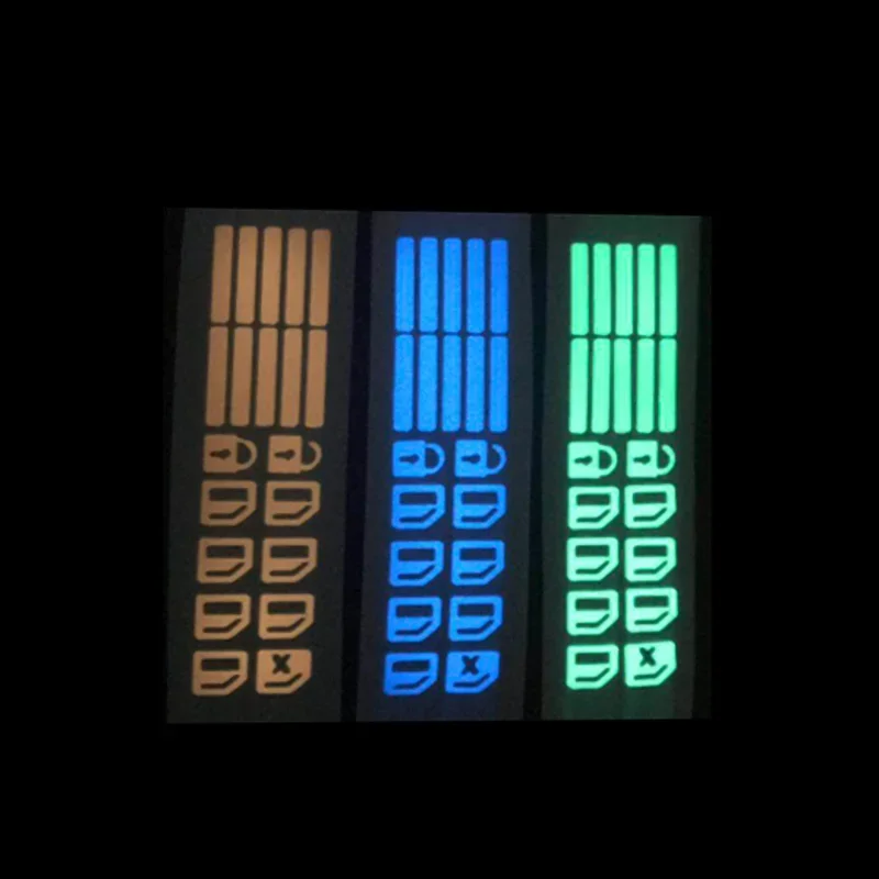 Glow-in-the-Dark Waterproof Fluorescent Stickers for Car Interior Functional Key Switch Buttons - Wear-Resistant Vehicle Window