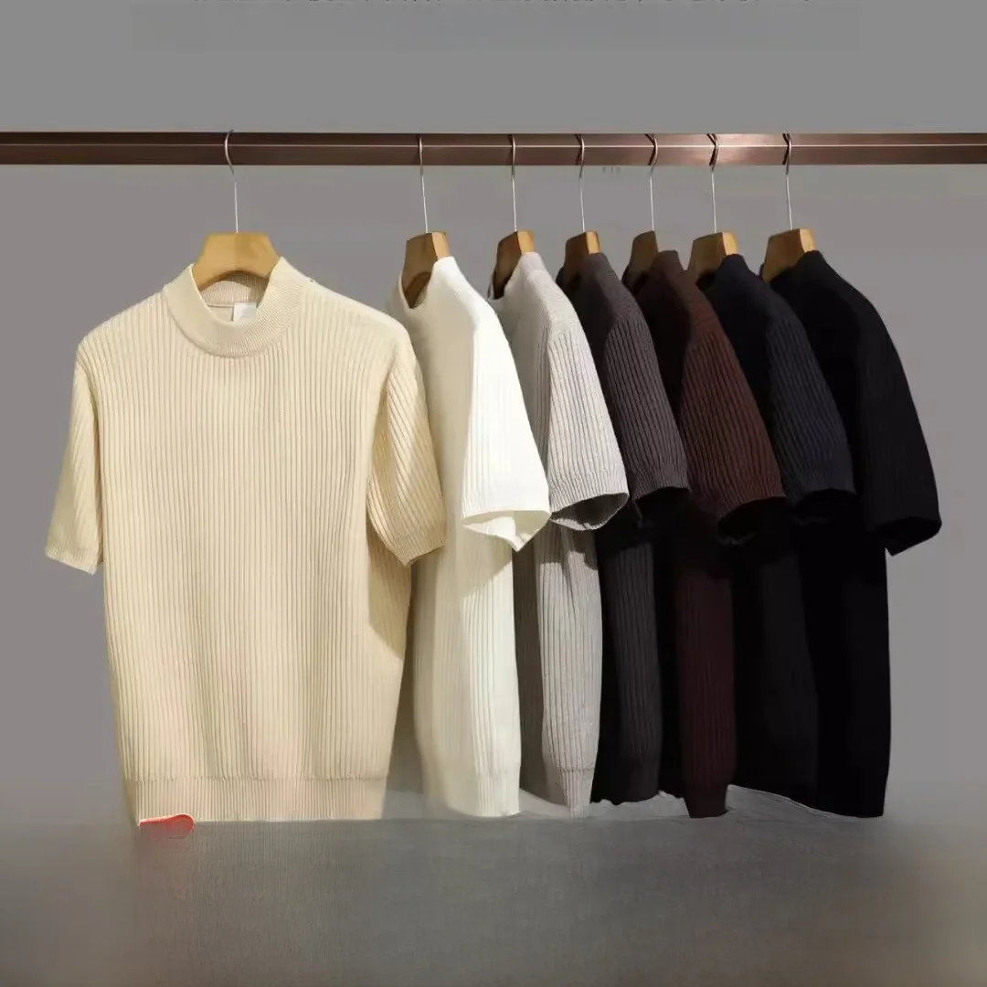 

Knitwear! Heavy Recommendation! Autumn Winter Men's Casual Color Vertical Stripe Texture Knitted Sweater