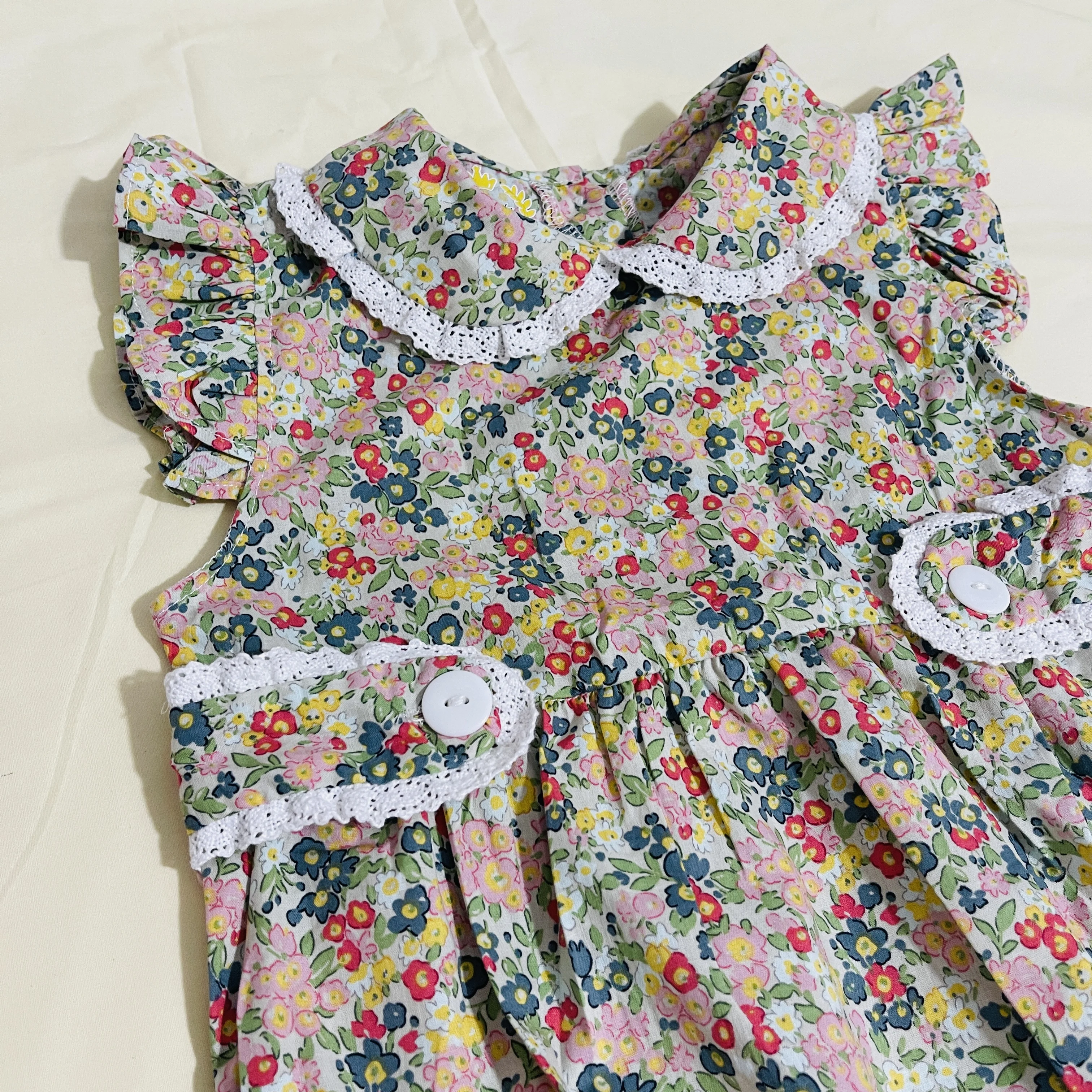 100 Cotton Small Floral Baby Crawl Suit