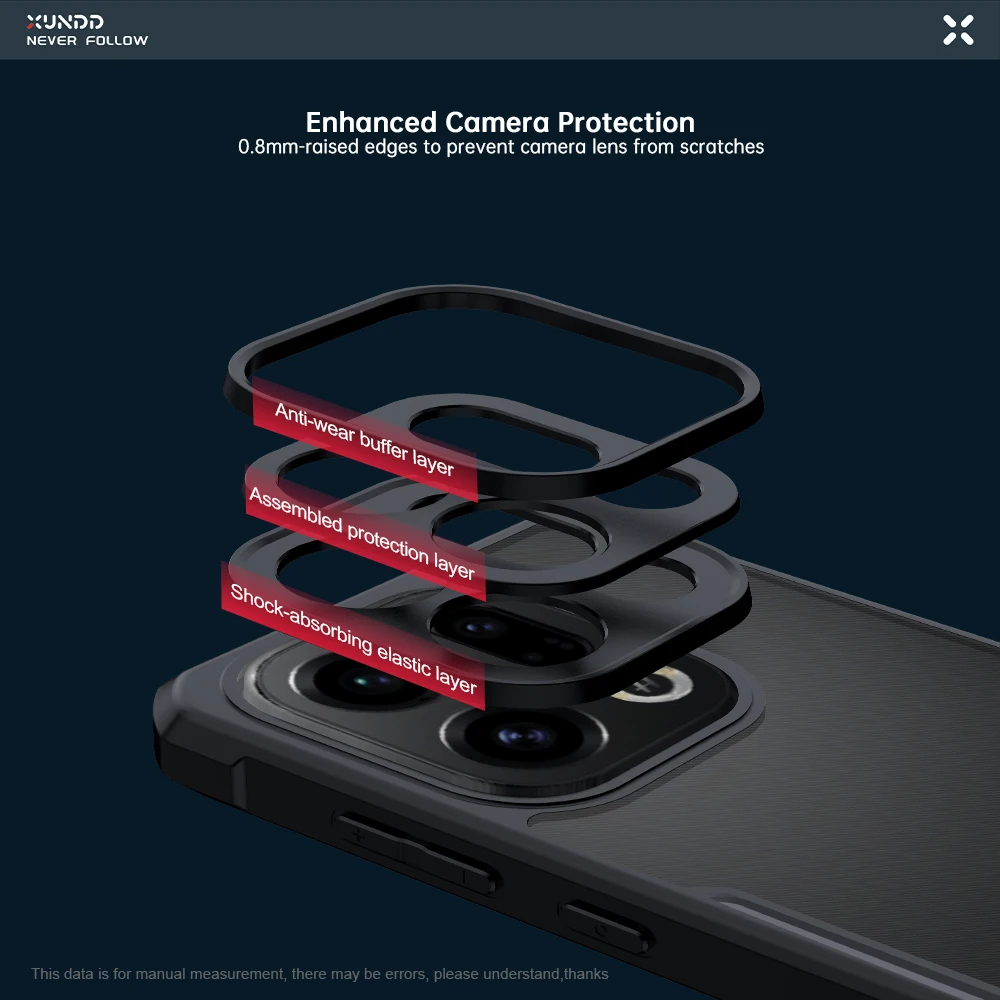 Etui Xundd do OPPO Find X9/X9 Pro/X9 Ultra, obudowa PC&TPU z poduszkami powietrznymi, odporna na wstrząsy, chroniąca przed zarysowaniami, z magnetyczną podstawką. — zdjęcie produktu 3