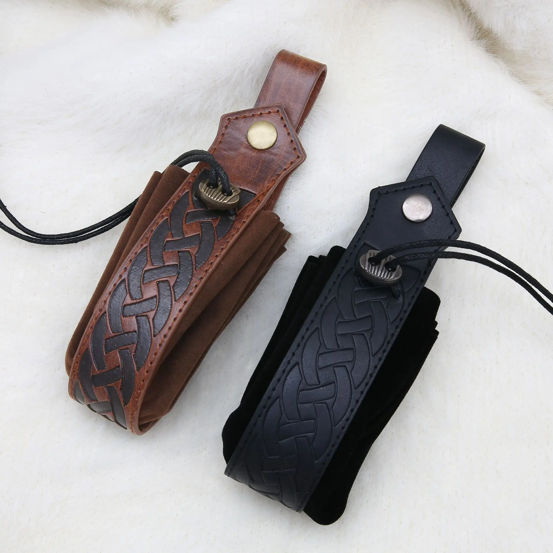 

Medieval Vintage Money Pouch Bag Cosplay Costume Accessory Men Women Viking Leather Drawstring Bag Coin Purse