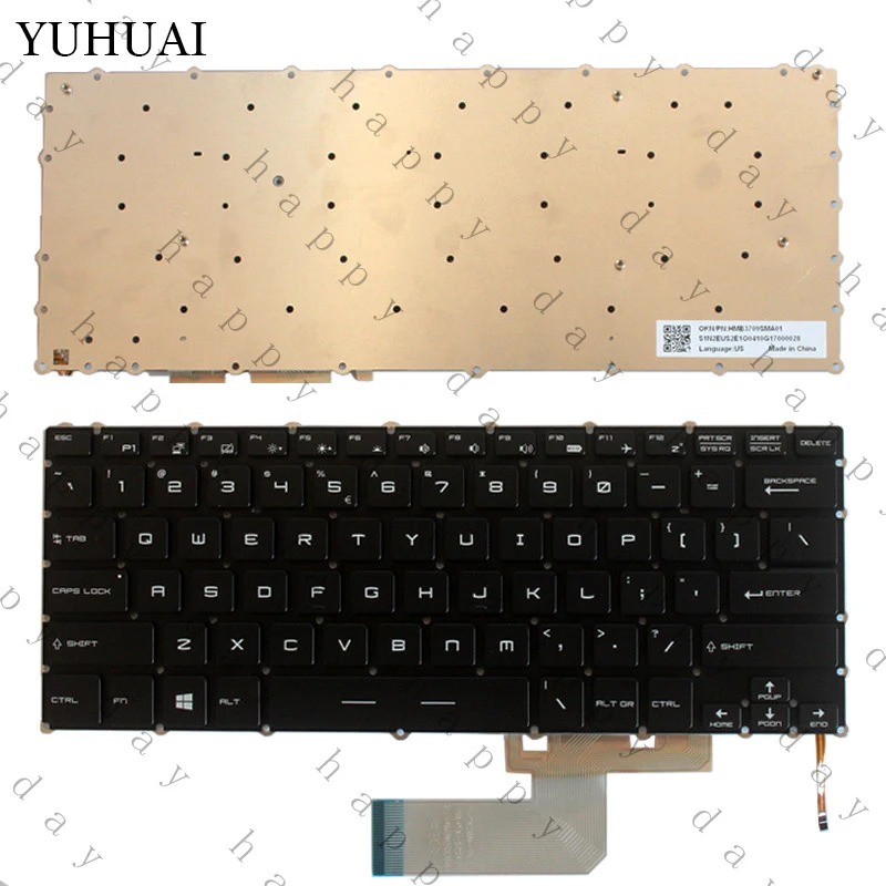 

НОВАЯ клавиатура A+ для MSI GS32 GS30 GS43 GS40 GS43VR MS-14A1 MS-14A3, белая, с подсветкой, US-раскладка