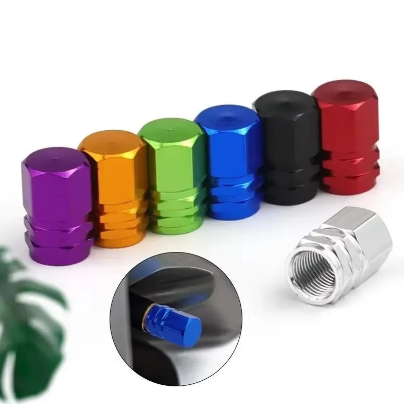 4/12/16/24pcs Aluminum Alloy Car Wheel Tire Valve Caps Tyre Rim Stem Covers  For Cars Motorcycles Trucks Bikes