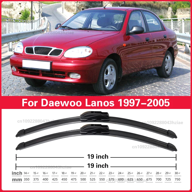 ل دايو لانوس 1997-2005 الجبهة ممسحة زجاج أمامي شفرات 2 قطعة ملحقات النافذة الزجاج الأمامي 1998 1999 2000 2001 2002 2003 2004
