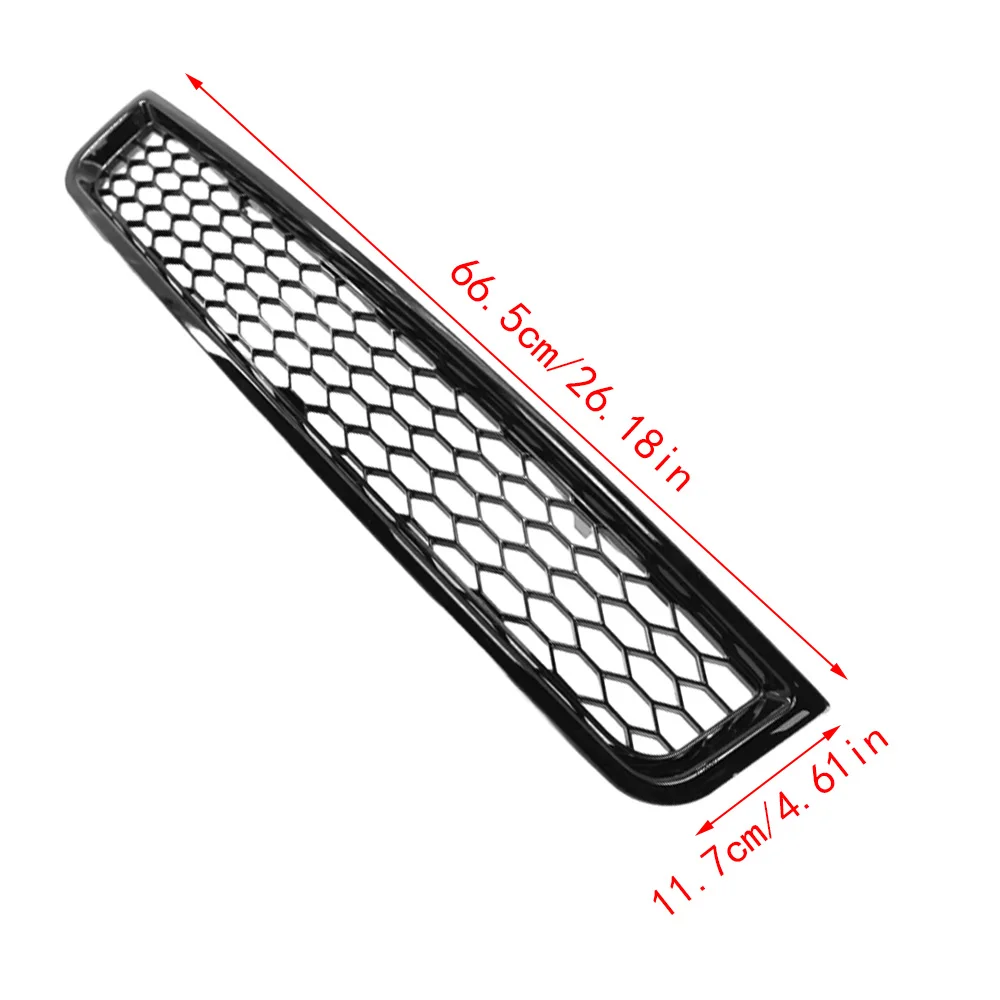 1Pc For Audi A4 B6 2002-2005 Matte Black Honeycomb Mesh Bumper Grille Honeycomb Hollow Middle Lower Net 8E0807647 Car Accessory