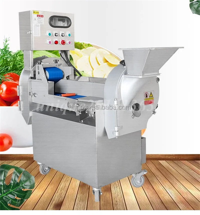 Electric Onion Cutter Automatic Spinach Parsley Lettuce Cutter Chopper Slicer Double Head Fruit and Vegetable Cutting Machine