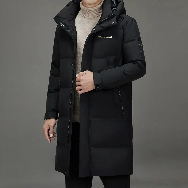 Long Down Jacket Man Designer Clothes Men Duck Padding Hooded s Men\'s Padded Male Cold Coat for Winter