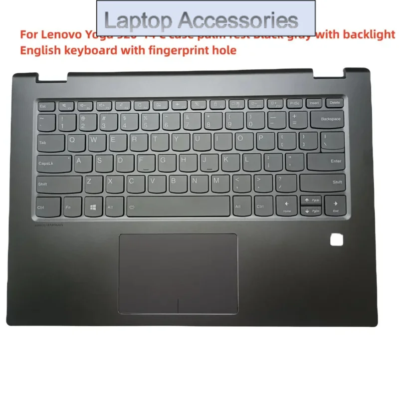 

Новая замена детали для ноутбука Lenovo Yoga 520-14IKB Flex 5 1470, упор для рук, верхняя подсветка корпуса, английский, черный, серебристый, золотой