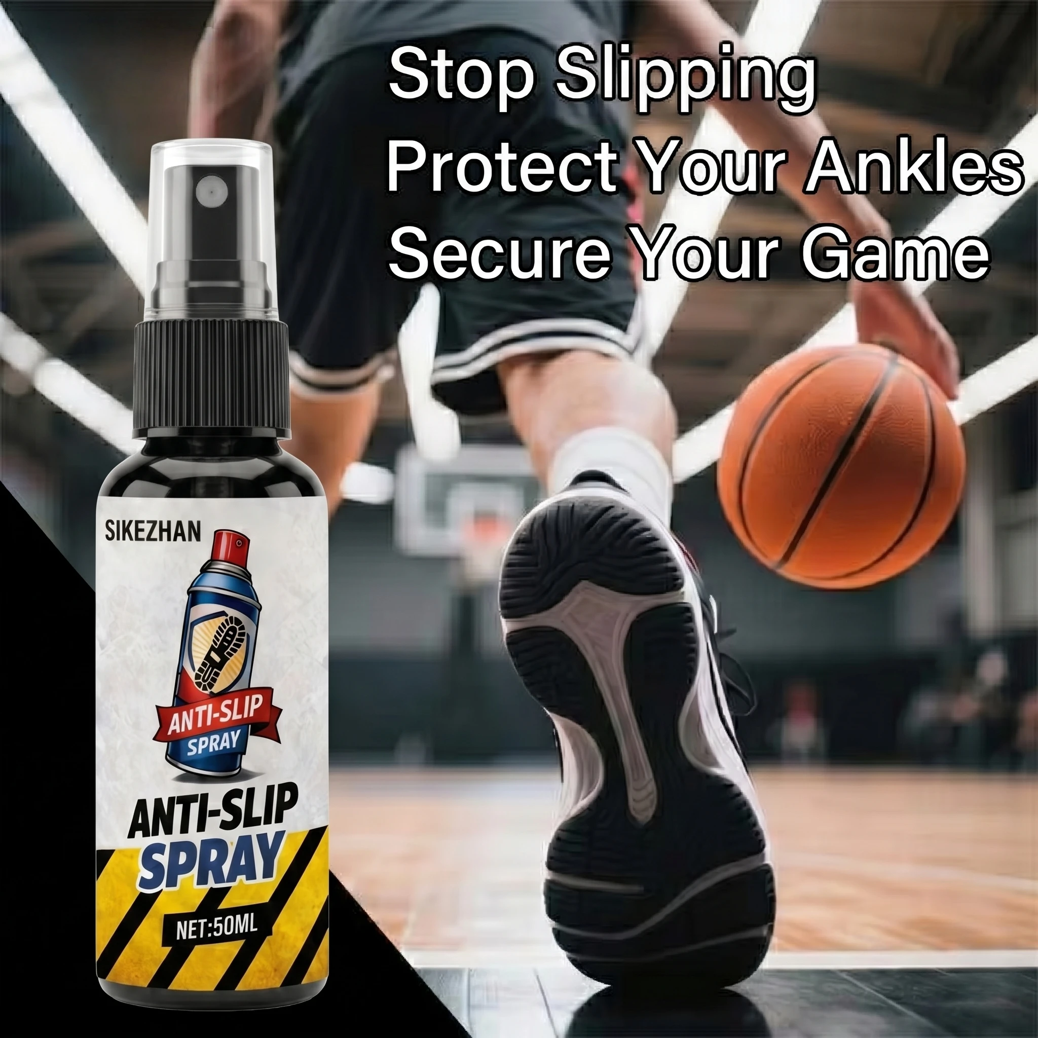 Picture 3: SIKEZHAN Non-Slip Shoe Grip Spray (50ml) - Instant Anti-Slip Traction Enhancer for Basketball, Sports Sneakers, & Work Boots