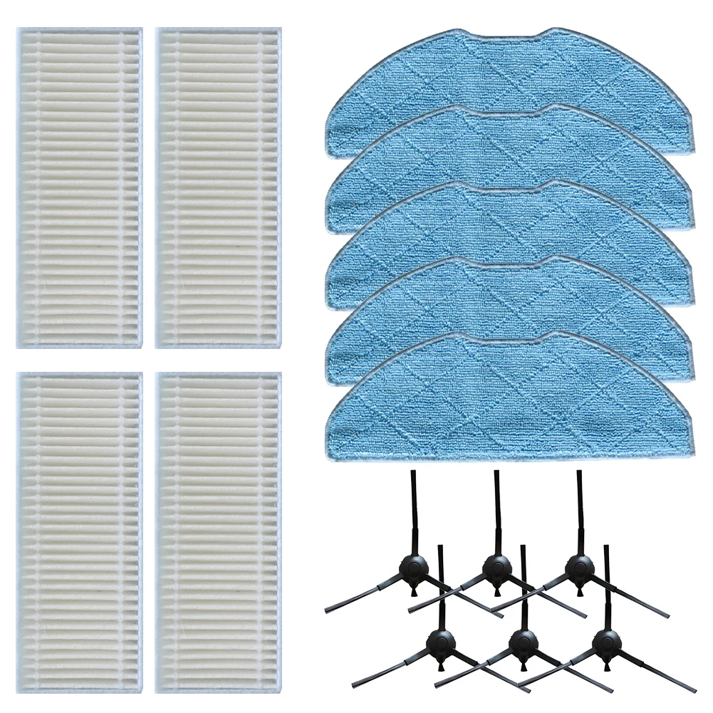 X-플로어 S135 S135+ / S140 S140+ / RR91C5WH RR91D5WH RR9177WH RR9197WH 진공청소기용 사이드 브러시 필터 걸레 천 키트 1세트