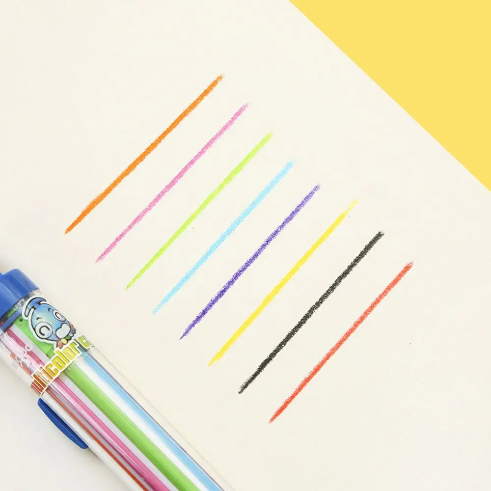 Funny Office School Supplies Push Style Children Gift Oil Pastel Multicolor Crayons Highlighter Marker Pen Colored Pencil