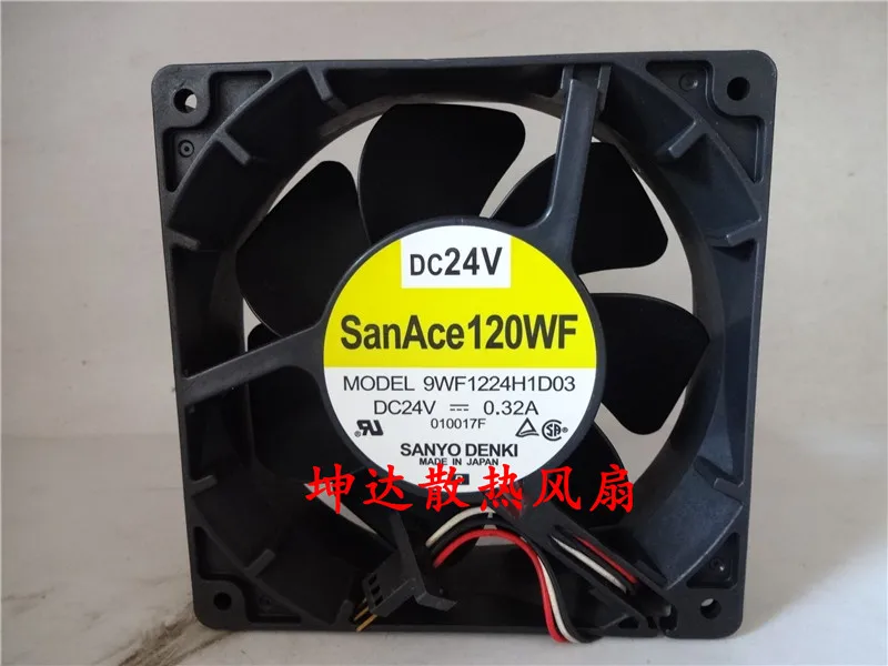 

SANYO Denki 9WF1224H1D03 DC 24V 0.32A 120x120x38mm 3-Wire Server Cooling Fan