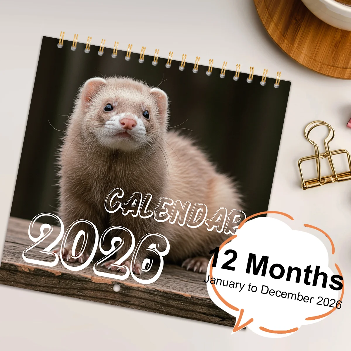 

The New Pearl Version Of The 2026 Calendar Is a Wall Calendar With The Theme Of Harmonious Animals In Nature, Which Can Record E