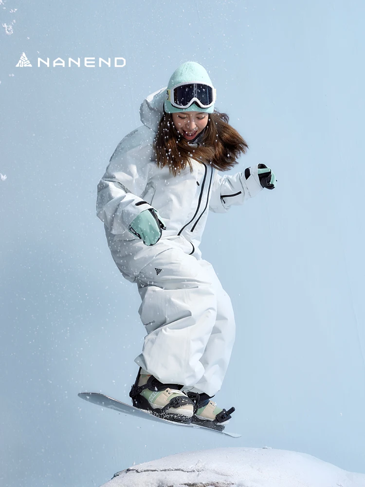 

NANEND Лыжный костюм, костюм для сноуборда, водонепроницаемый, утолщенный, полностью ламинированный, профессиональный, водонепроницаемый, ветрозащитный, теплый