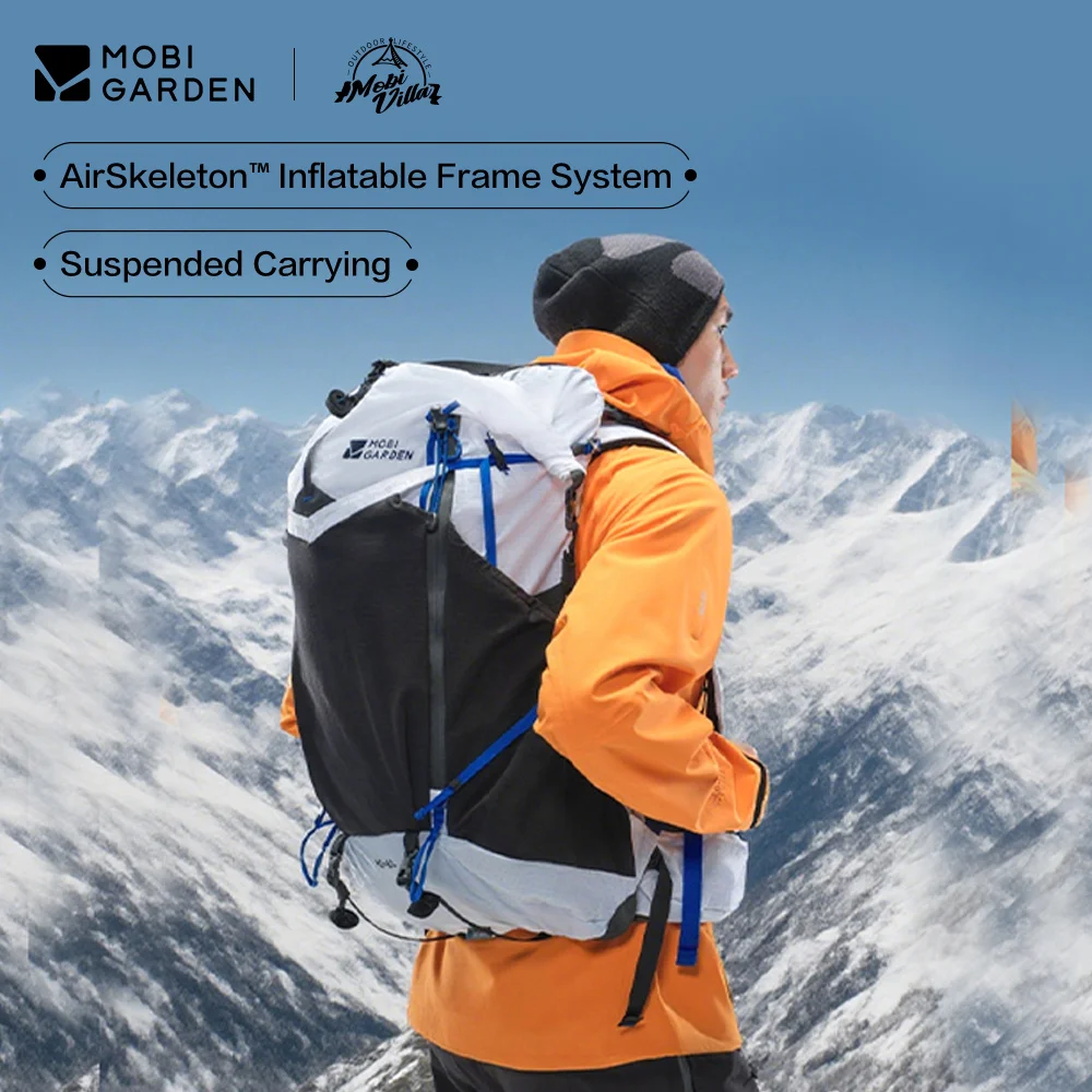 MOBI GARDEN 45L + 8L Dyneema AirSkeleton 하이킹 배낭 다기능 등산 가방 야외 여행 트레킹 캠핑 팩