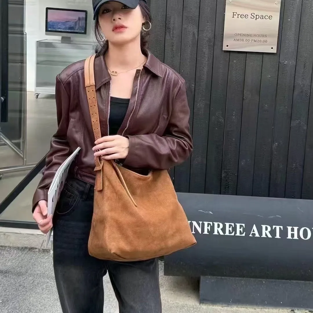 

FIRMRANCH Maillard большая вместимость с регулируемым ремешком текстурированная матовая воловья кожа модная простая женская сумка через плечо кошелек