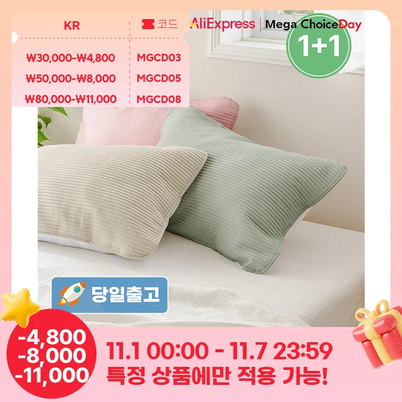 Thezari 1 + 1 كيس وسادة مبطن للاستبدال سهل الاستبدال ومضاد للبكتيريا 40X60/50X70 #1