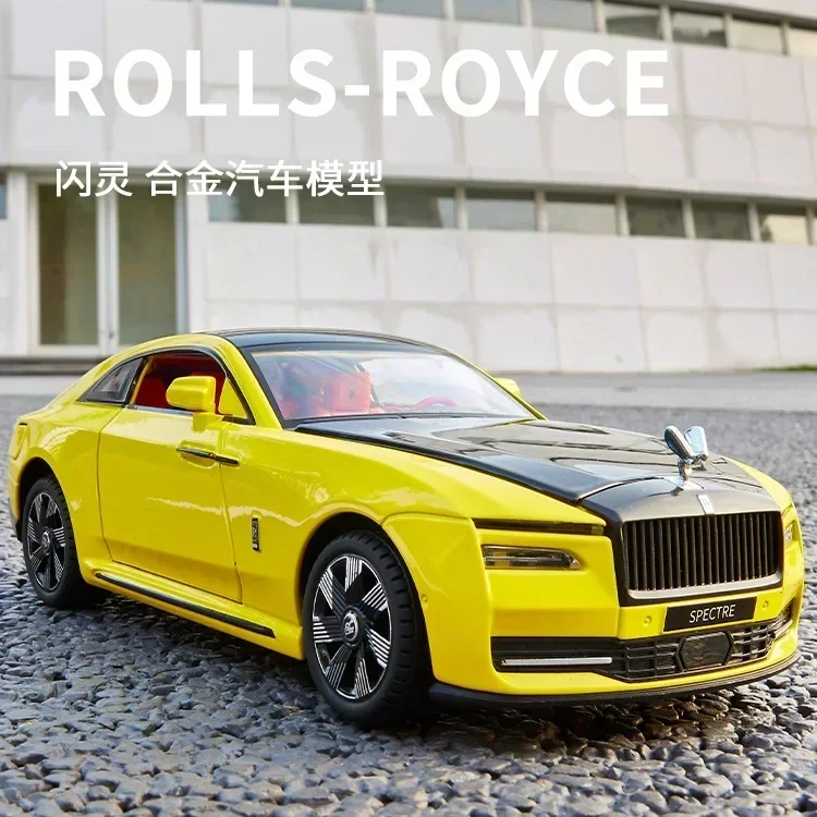 1:24 Rolt Royce Spook Hoge Simulatie Diecast Metalen Legering Model Auto Geluid Licht Terugtrekken Collectie Kinderen Speelgoed Geschenken C505