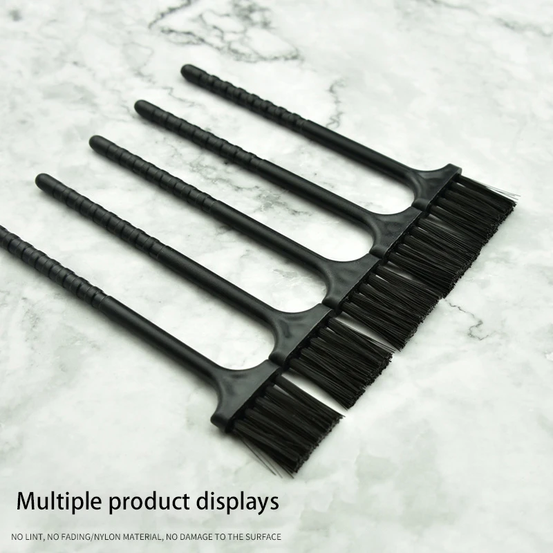 Spazzola da cucina multifunzionale da 2 pezzi spazzola per la pulizia della tastiera polvere in Nylon nero spazzola piccola in plastica per smerigliatrice