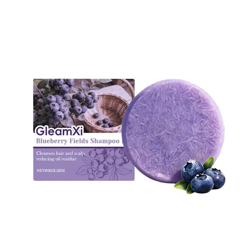 Blueberry Country Shampoo Bar - Daily Gentle Cleansing For Scalp Care, Shiny Hair Shampoo