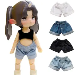 Handmade OB11 Doll Shorts For 1/11 1/12 BJD Doll Jeans Shorts Outfits Doll Clothes Casual Wear Kids Toy Doll Accessories