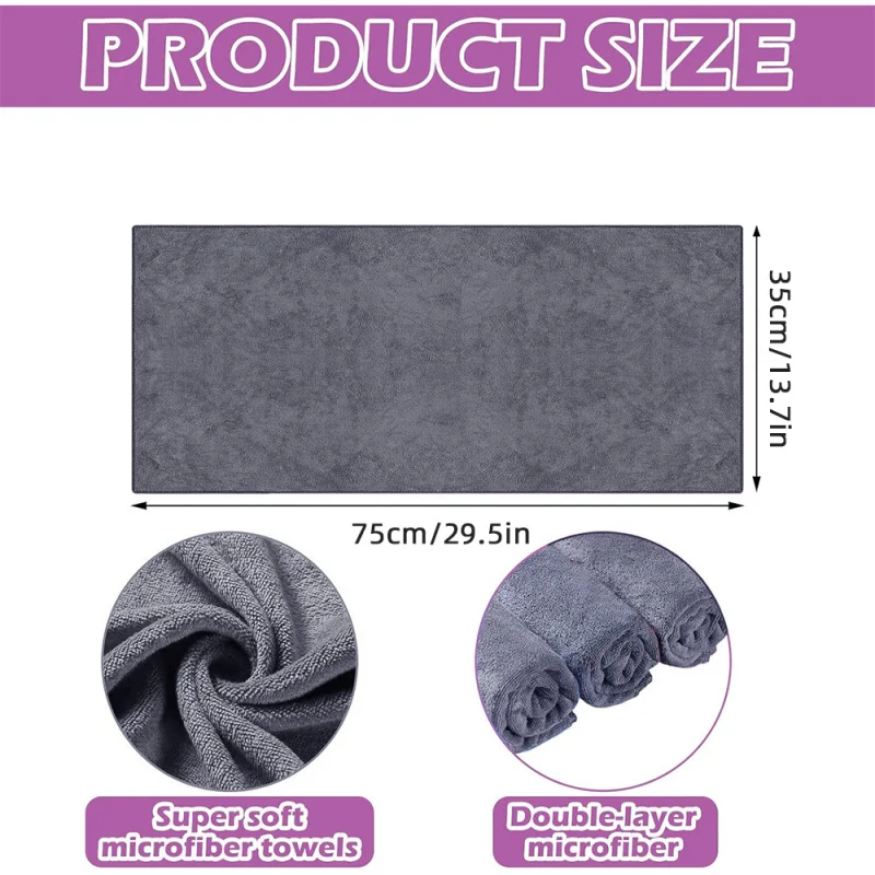 35*75cm Microfiber Washing Cloth Thick Towel for Car Wash Cleaning Towel Care Car Detailing Housekeeping Glass Auto Cleaning Acc