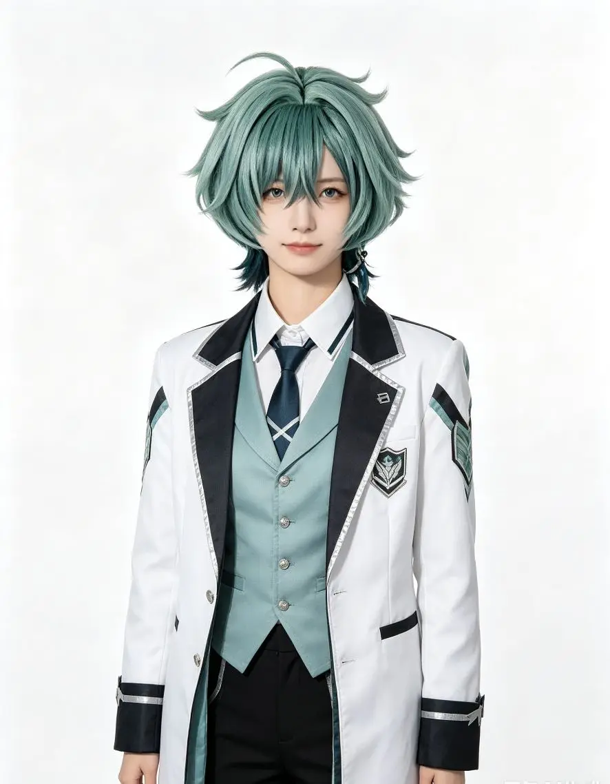 Lohen Genshin Cosplay-Perücke, Kunsthaar, für Halloween, Karneval, Konvention, Verkleidung, Damenkostüm, Requisiten, Party-Perücke, kostenlose Perückenkappe