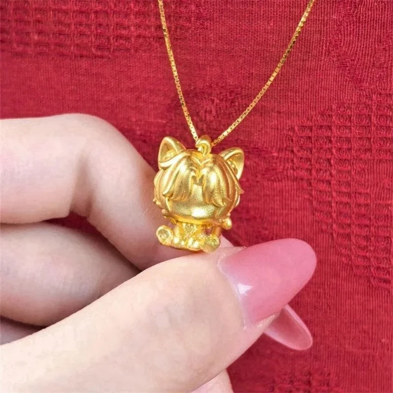 

Anime Love and Deepspace Rafayel Cosplay Small Fish Pendant Necklace Gold Collarbone Chain Accessories Ambitus Gift