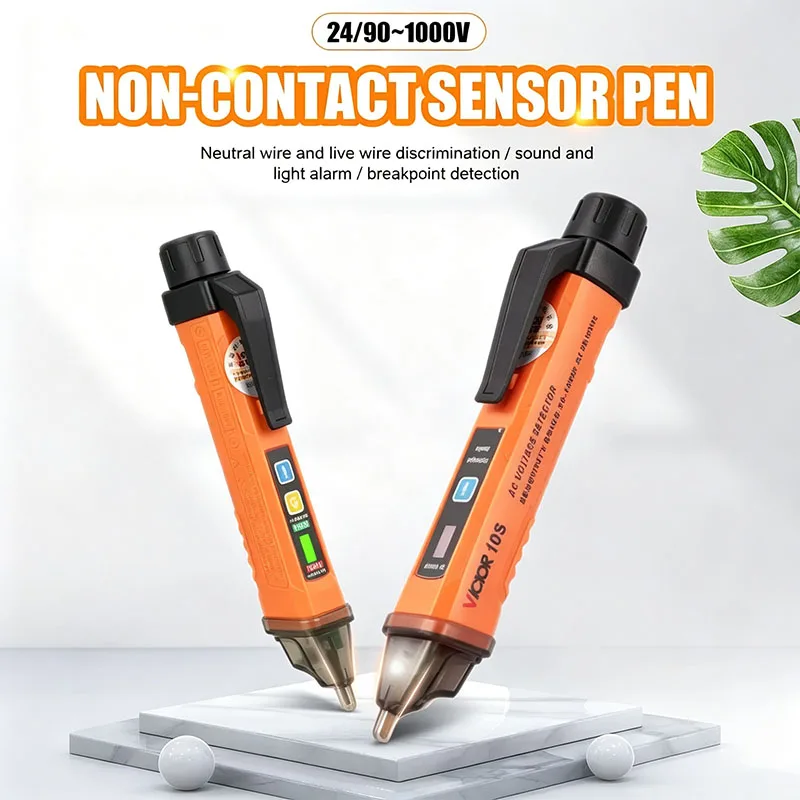 VICTOR VC10/11S Non Contact Voltage Detector Pen High and Low Dual Mode 1000V Electric Pencil Volt Tester