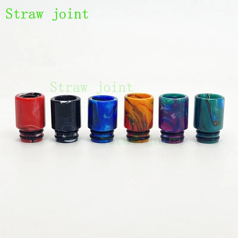 10PCS 510 Random Color Resin Straw Joint