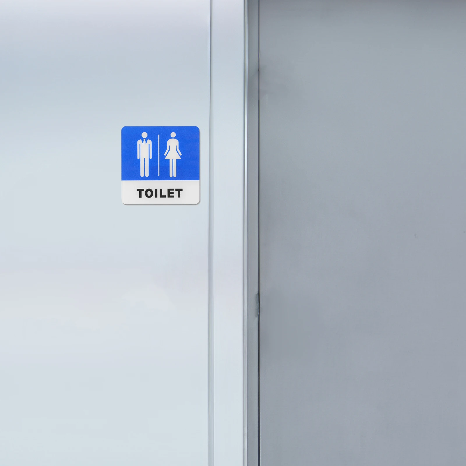 

Unisex Bathroom Acrylic Sign Adhesive Toilet Door Male Female Restroom Sign for Restaurant Office Home