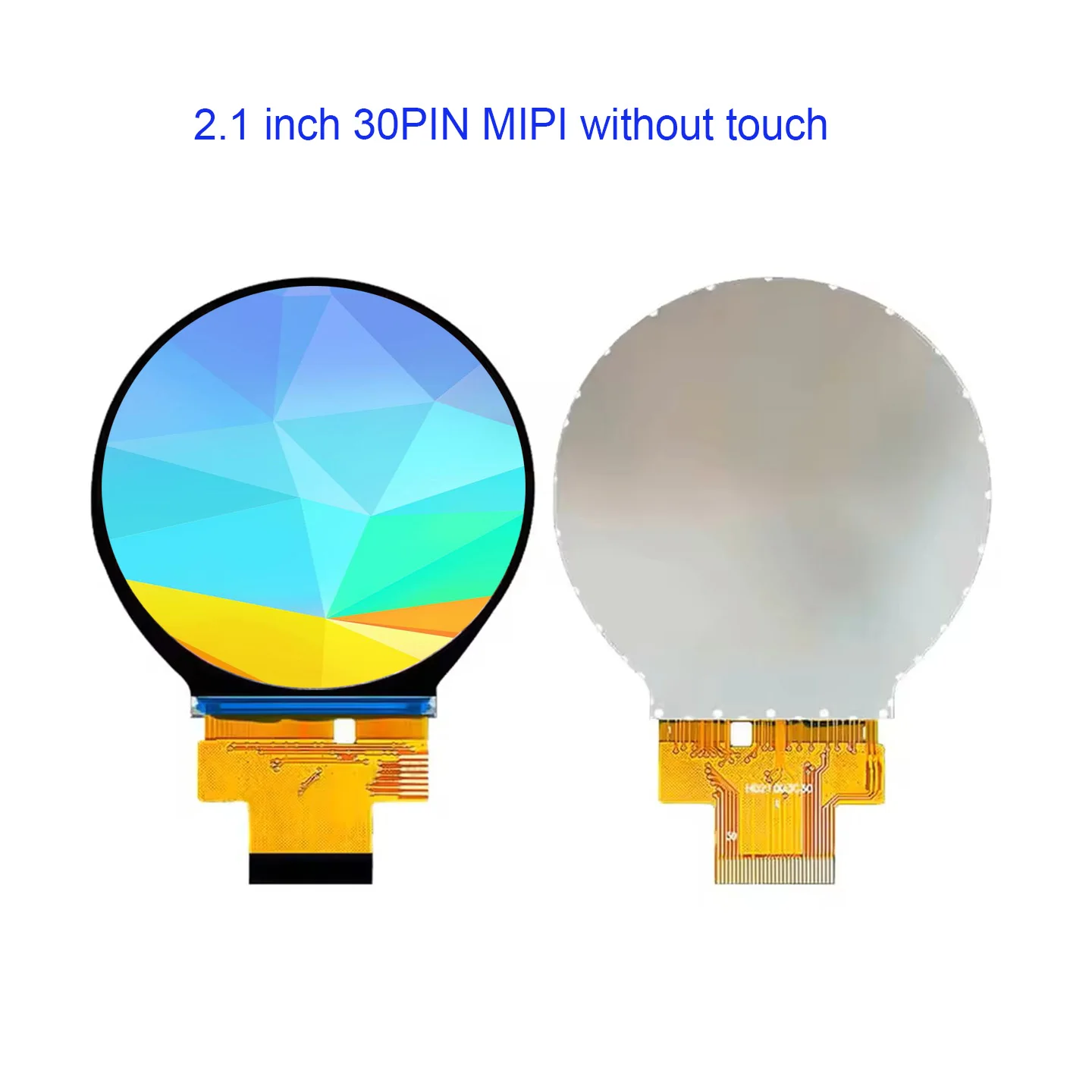 2.1-inch Circular Round LCD TFT Display 480 * 480 IPS Screen RGB 40pin with HDMI driver board  MIPI insterface 30pin