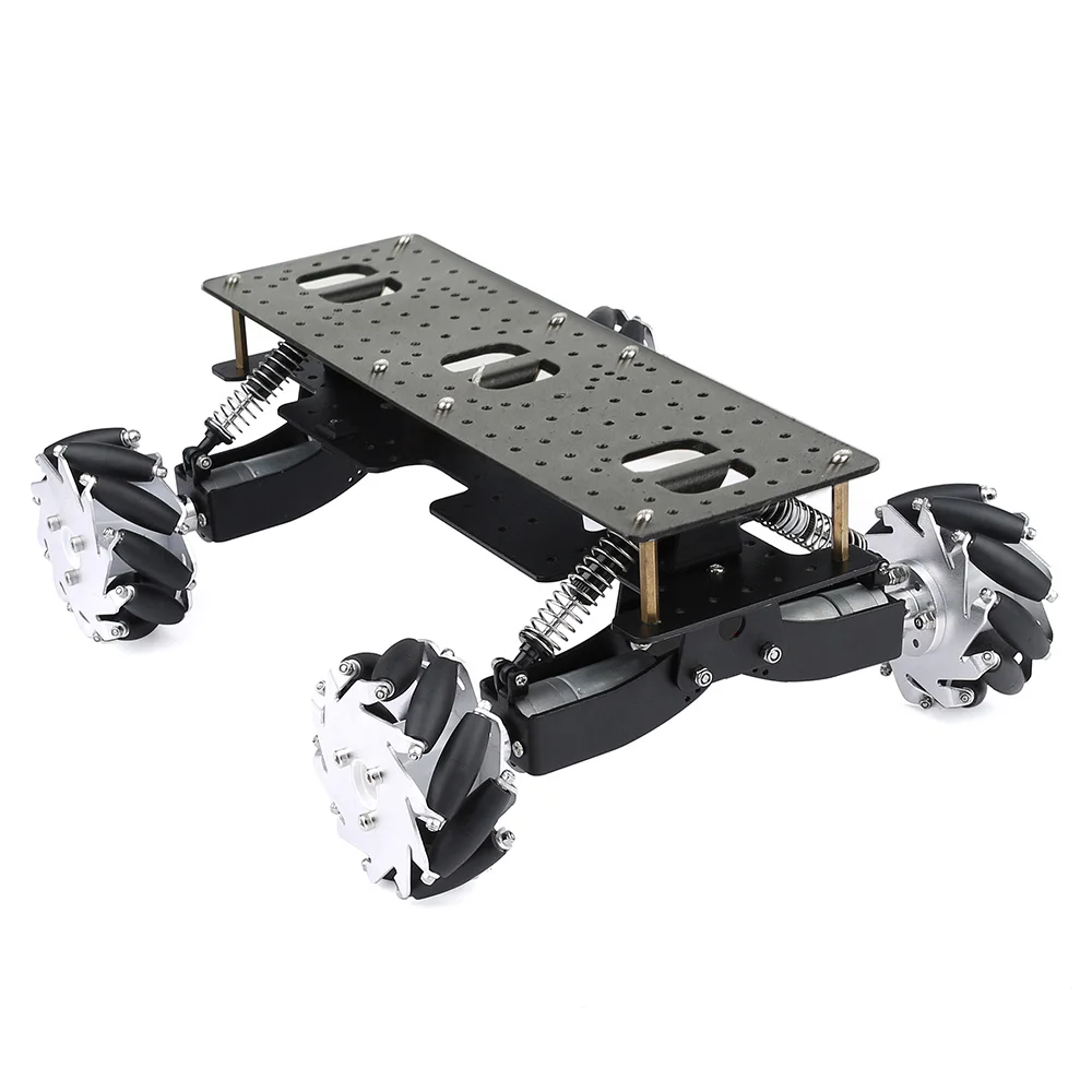 4pcs 60-127mm Mecanum Wheels Omnidirectional for ROS Robot AGV Smart Car, Aluminum Hub PU Tread with Screws