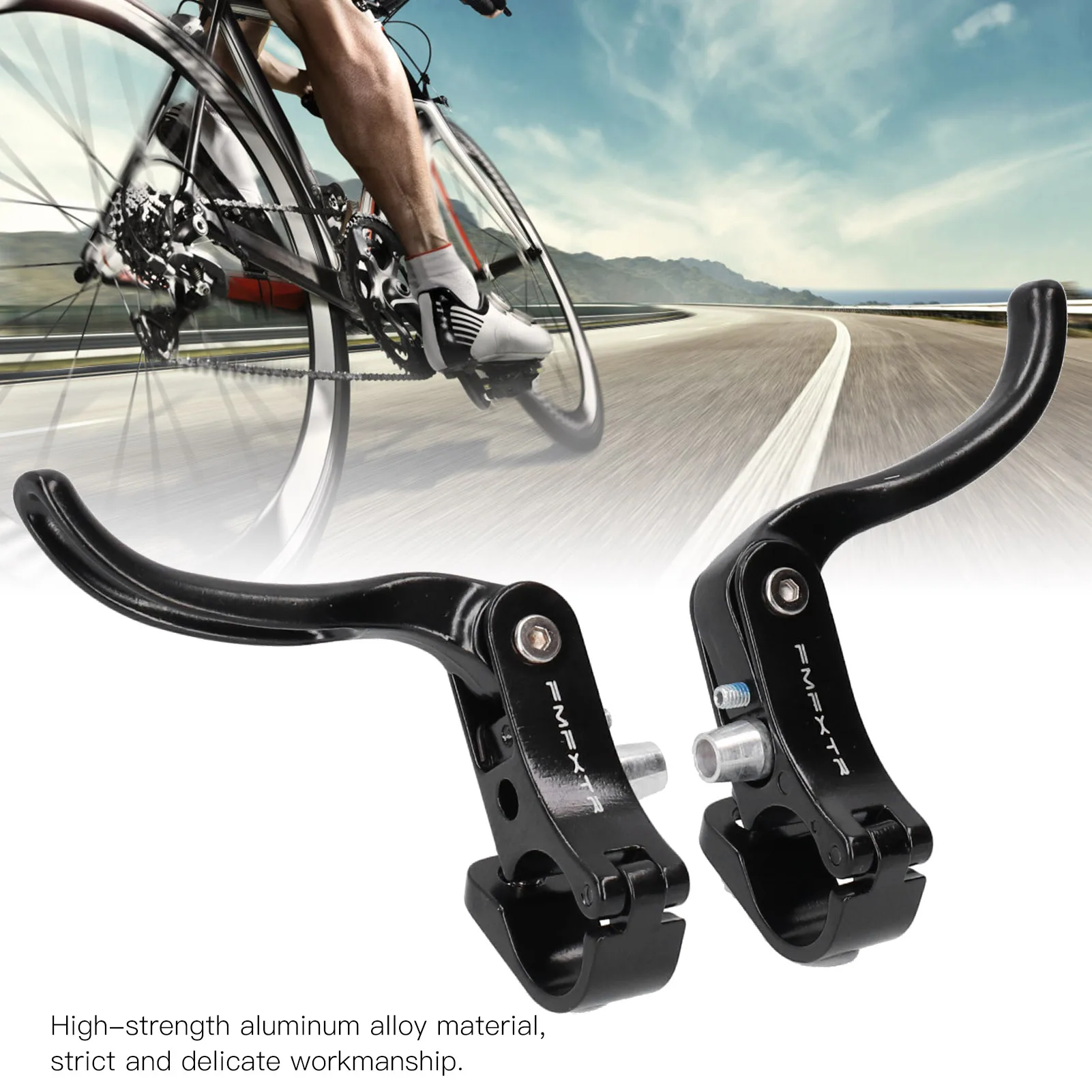 Brake Handle Brake Handlebar Pair of Brake Handle Lever Aluminum Alloy Universal Parts for Bike Road Bicycle Cycling Brake Lever