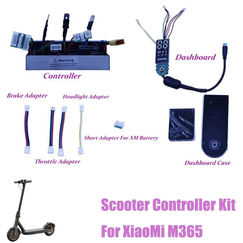 

Electric Scooter Controller 600W 63V for Xiaomi M365 Upgrade, Smart Bluetooth APP LCD Display Kit, 3-Speed Self-Learning Parts