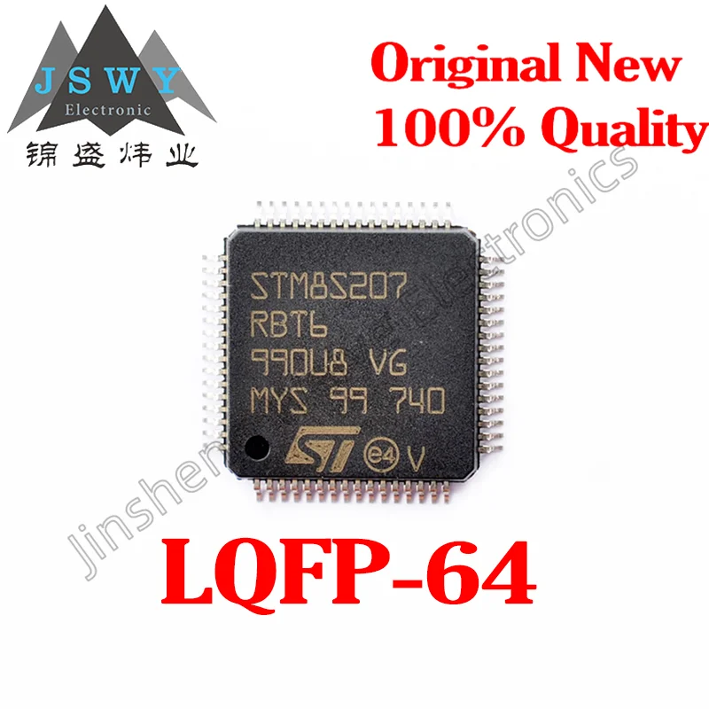

STM8S207RBT6 LQFP-64 24MHz, 8-Bit MCU 20MIPS@24MHz 128KB Flash 6KBRAM 2.95V-5.5V Original Import In Stock Fast Delivery BOM Free