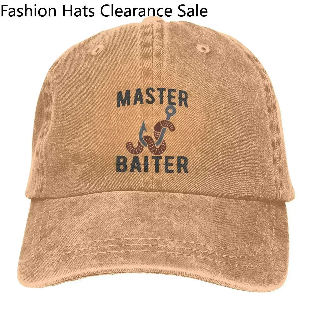 Master Baiter Funny Fisherman Classic Baseball Caps Peaked Cap Sun Shade Hats for Men Women