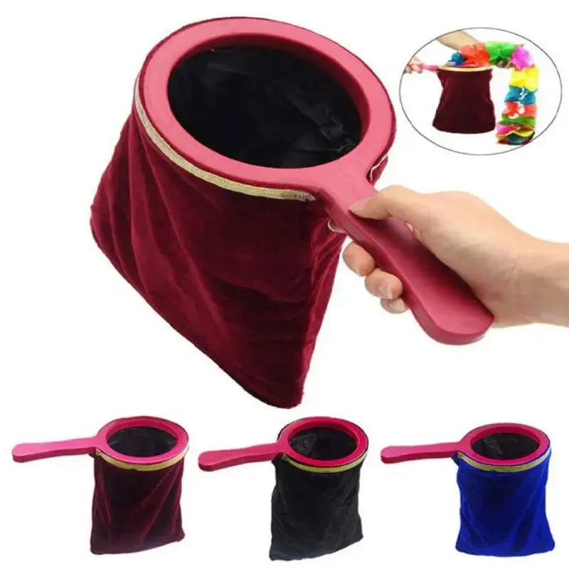 Magic Props Change Bag Twisting Handle Make Things Appear Disappear Magic Trick Bag Magic Stage Prop for Kids Adults Boys Girls