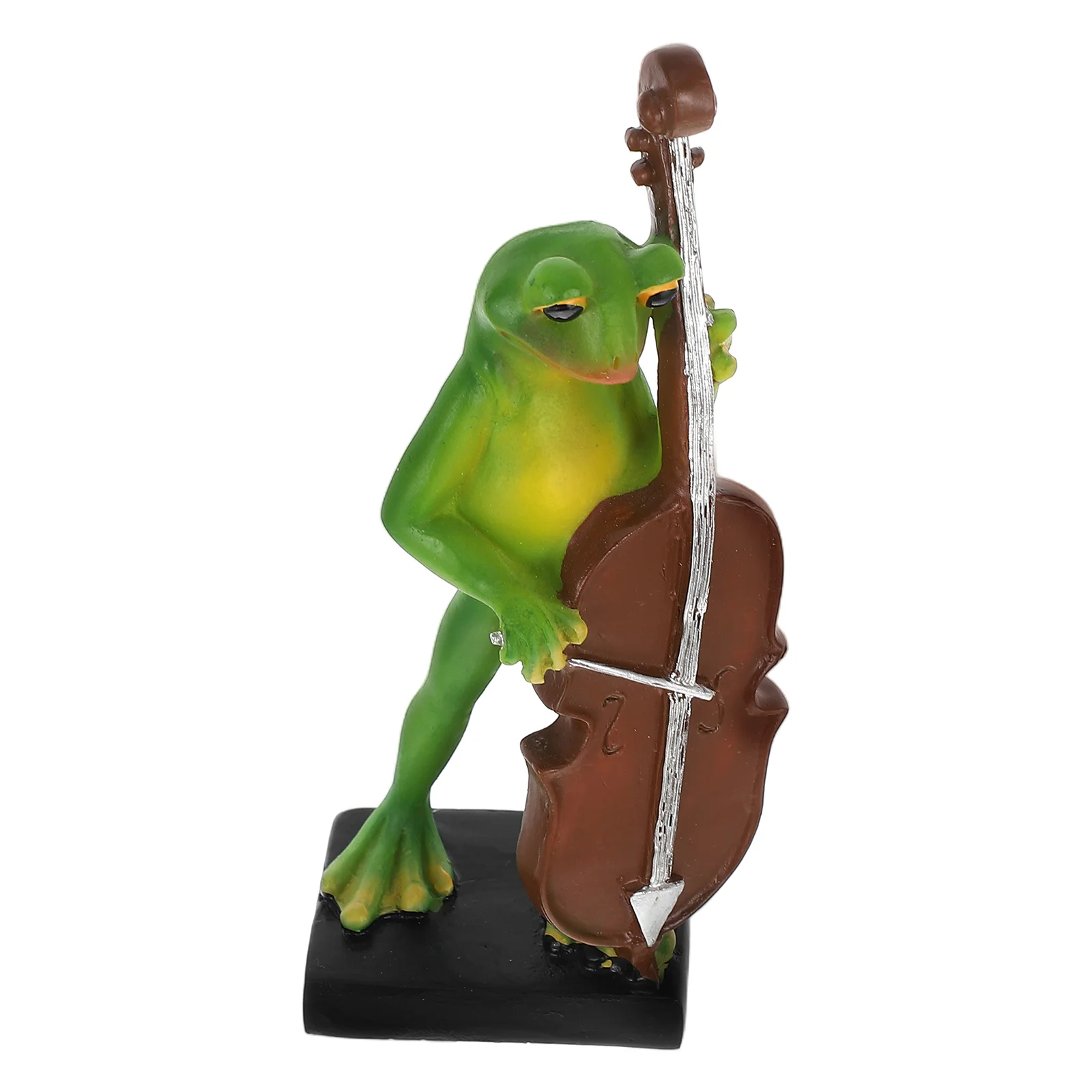 

1pcs Resin Playing Cello Cute Musical Statue Small Frog For Home Office Desk Decor Gift Frog Ornament Playful