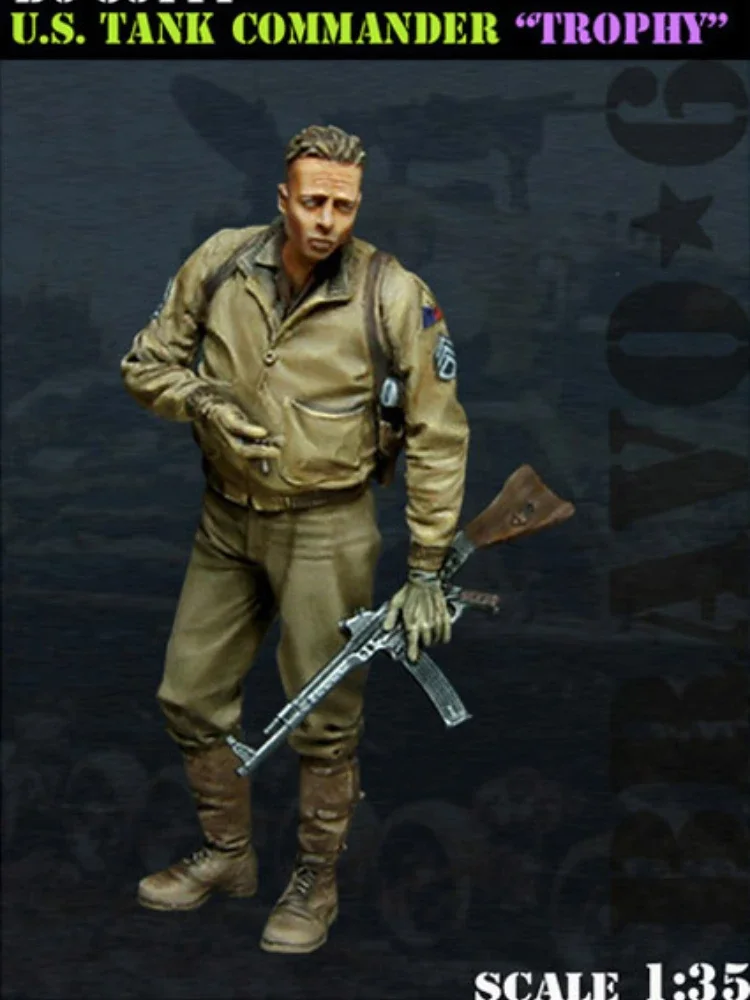

1/35 Scale WWII Us Army Tank Commander Resin Figure Model Assembly Kit Military Miniature Unassembled and Unpainted N547