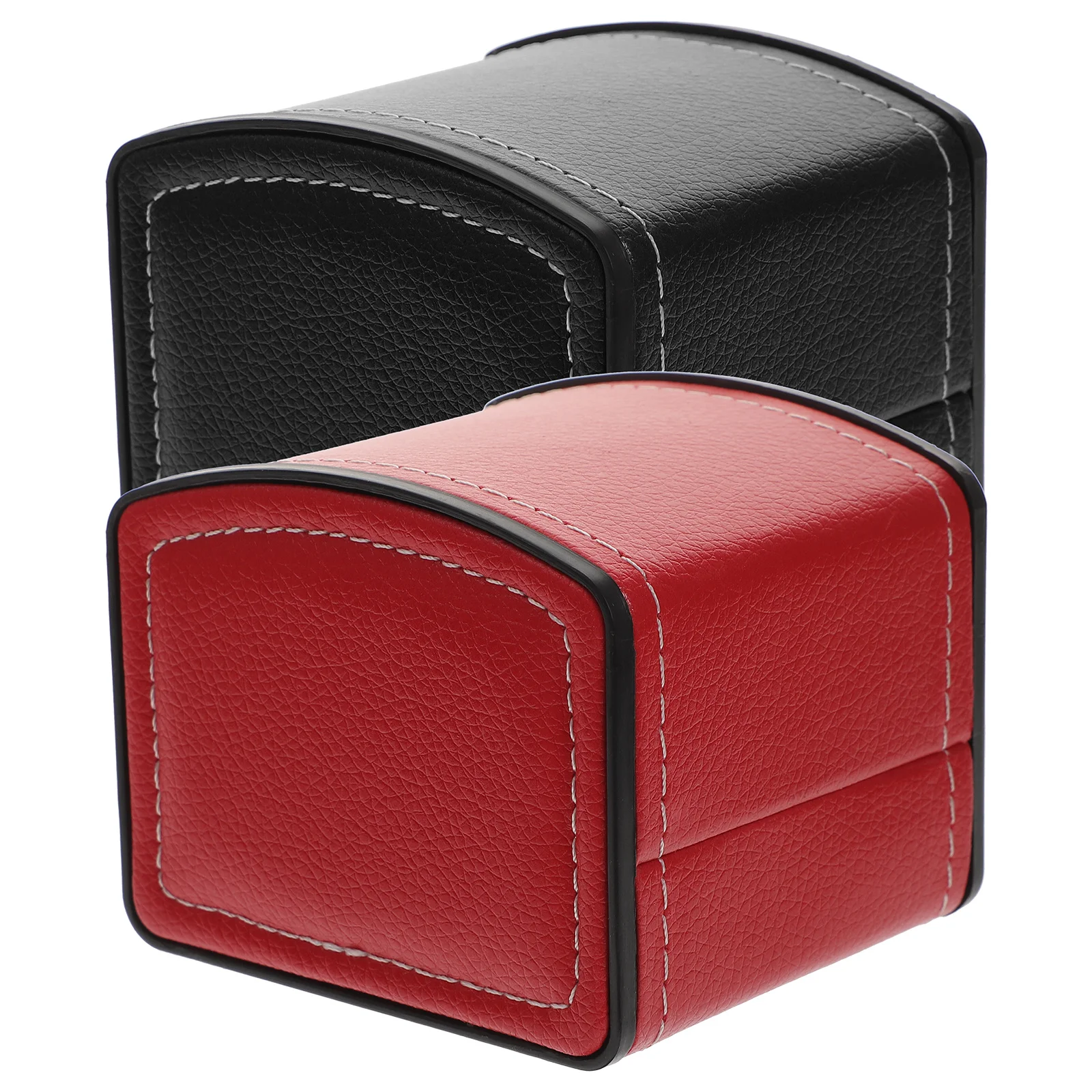 

2pcs Watch Box Pu Anti-Scratch Storage Holder Retro Display Case For Watches Organizer Household Vanity Table Jewelry