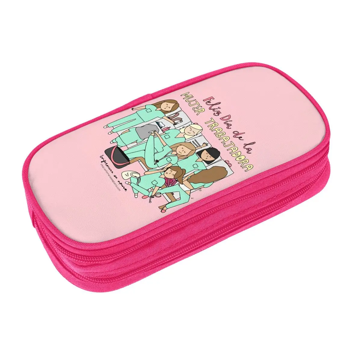 Fashion Pencil Case Enfermera En Apuros Nurse (6) Pen Box School Pencil Cases Boy Girl Double Layer Design School Supplies