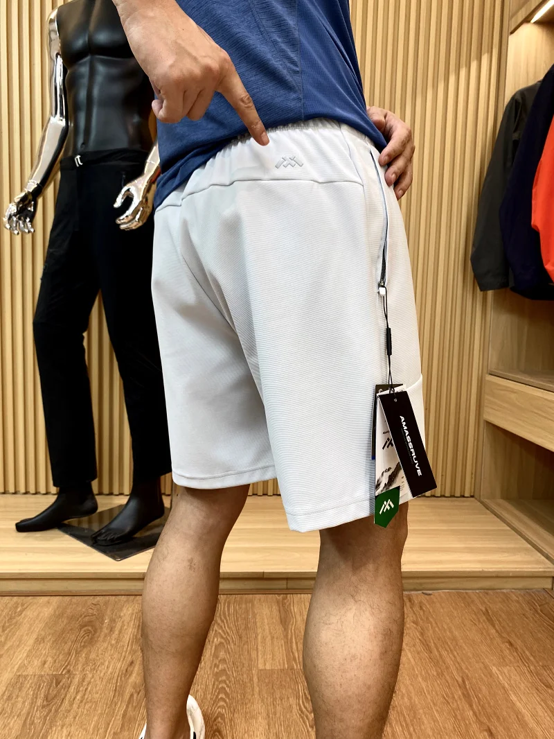 Leavo Johnson High-End Summer Outdoor Doppia cerniera ket Elastico in vita per uomo Casual Loose Fit Fibra di poliestere