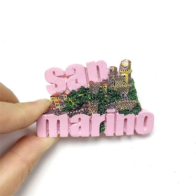 

Italy San Marino Creative Titano Castle Magnetic Refrigerator Magnet Travel Souvenirs Home Decorations