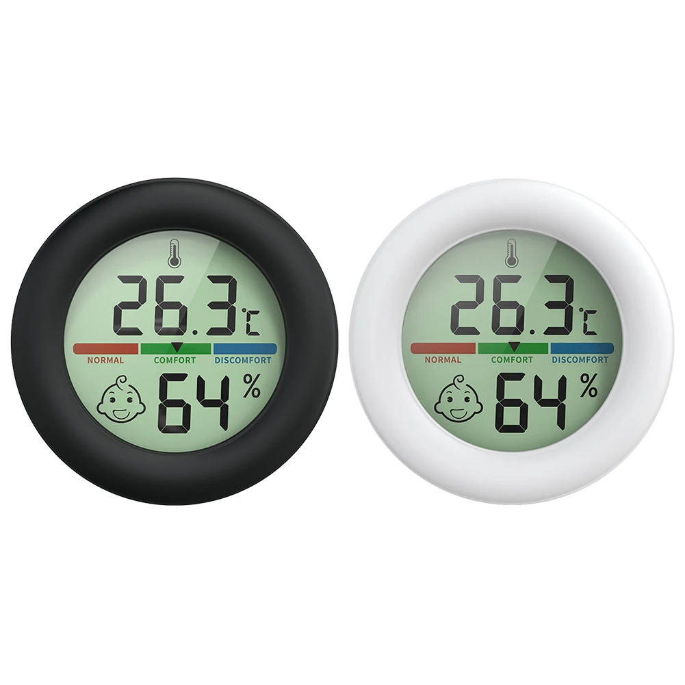 1ชิ้น-20~ +60 ℃   เครื่องวัดความชื้นในร่มและเครื่องวัดอุณหภูมิบ้านอัจฉริยะตัวบ่งชี้ระดับความสะดวกสบายโรงเรือนเครื่องมือวัด