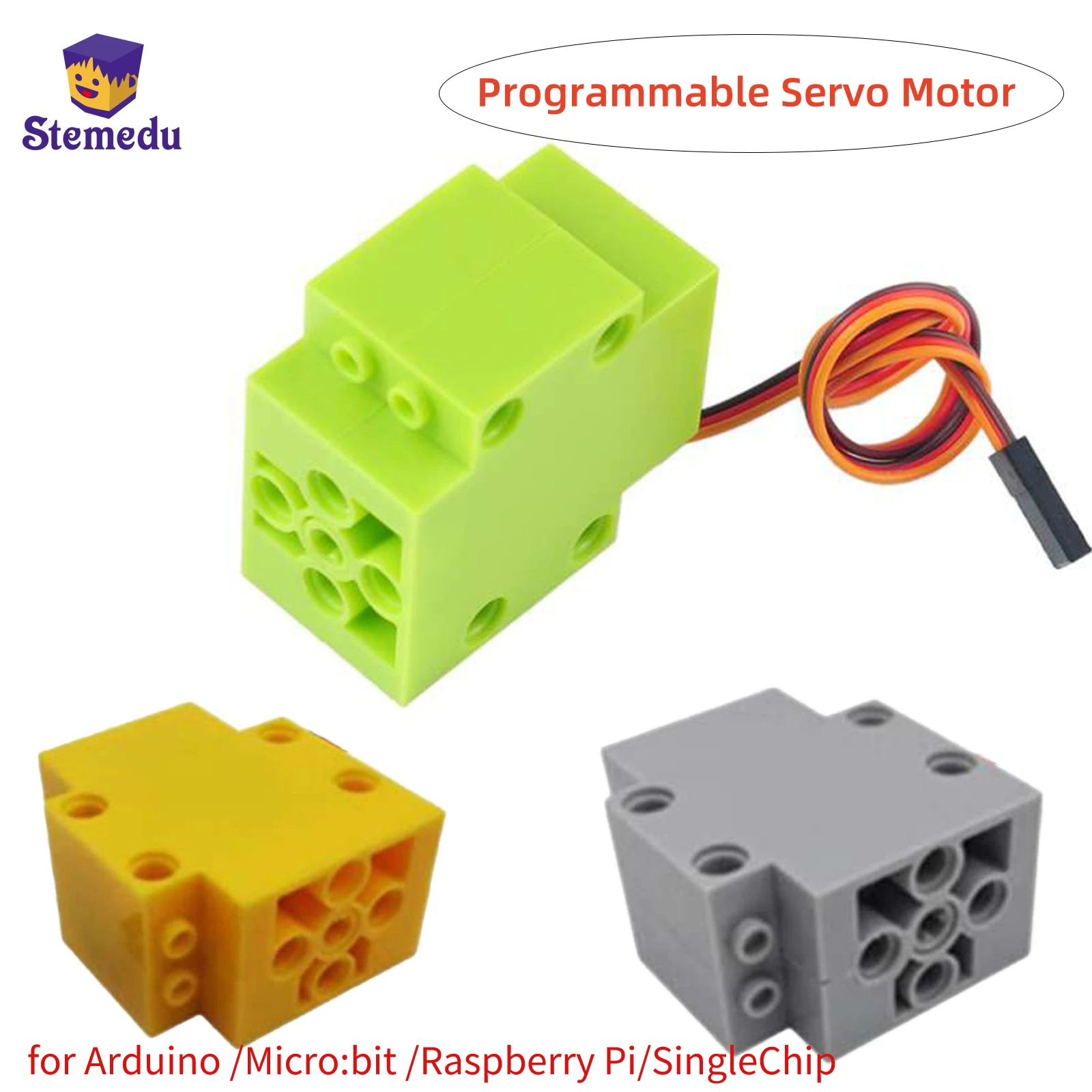 Programmable Building Block Servo Motor Cross Output Shaft Fit Legoeds Power Control Driver for Arduino Micro:bit Raspberry Pi