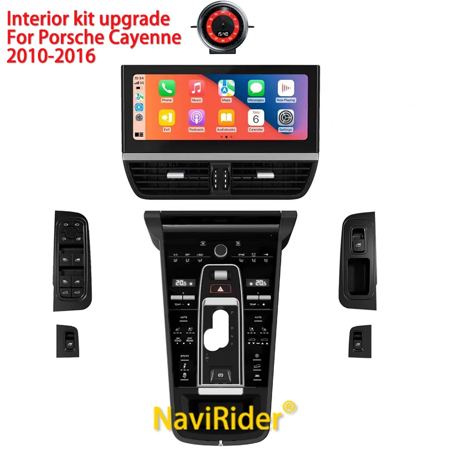 12.3inch Android 13 Screen Car Interior Upgrade Kits For Porsche Cayenne 2010-2017 Car Radio Multimedia Player Carplay Head Unit